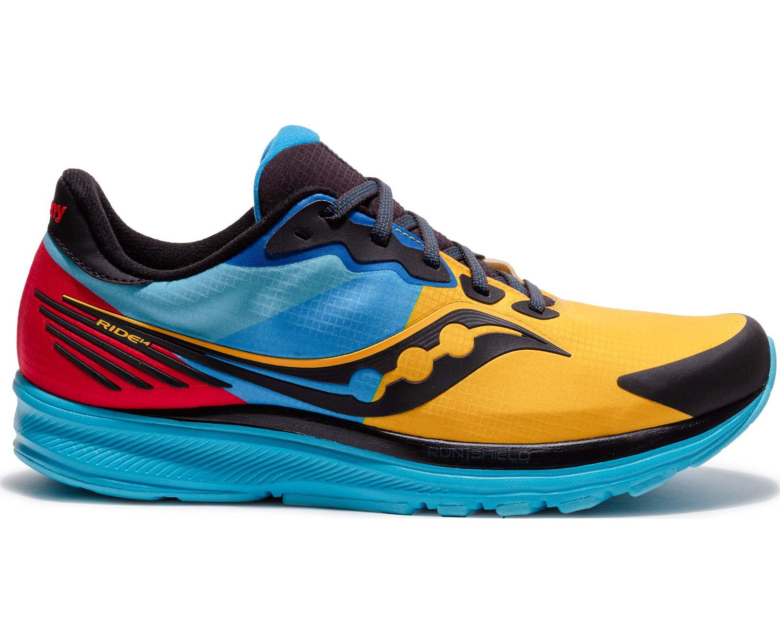 Férfi Saucony Ride 14 Runshield Futócipő Sárga Kék Piros | HU 759LIS